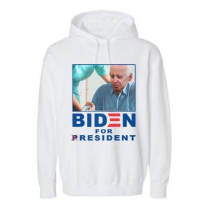 Biden For Resident Funny Biden Nursing Garment-Dyed Fleece Hoodie