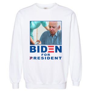 Biden For Resident Funny Biden Nursing Garment-Dyed Sweatshirt