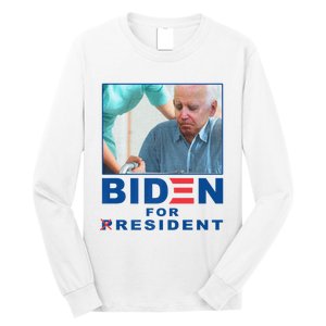 Biden For Resident Funny Biden Nursing Long Sleeve Shirt