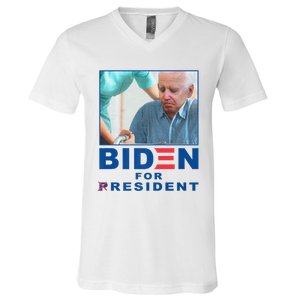 Biden For Resident Funny Biden Nursing V-Neck T-Shirt