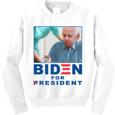 Biden For Resident Funny Biden Nursing Kids Sweatshirt