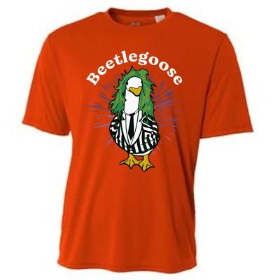 Beetlegoose Funny Silly Goose Spooky Design Funny Goose Costume Music Characters Cooling Performance Crew T-Shirt