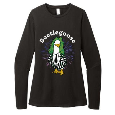 Beetlegoose Funny Silly Goose Spooky Design Funny Goose Costume Music Characters Womens CVC Long Sleeve Shirt