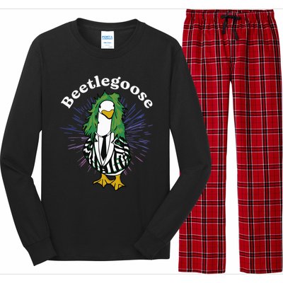 Beetlegoose Funny Silly Goose Spooky Design Funny Goose Costume Music Characters Long Sleeve Pajama Set