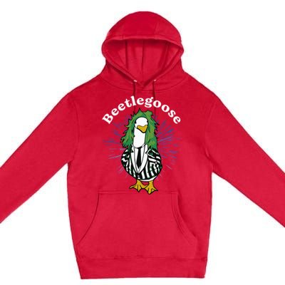 Beetlegoose Funny Silly Goose Spooky Design Funny Goose Costume Music Characters Premium Pullover Hoodie