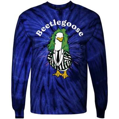 Beetlegoose Funny Silly Goose Spooky Design Funny Goose Costume Music Characters Tie-Dye Long Sleeve Shirt