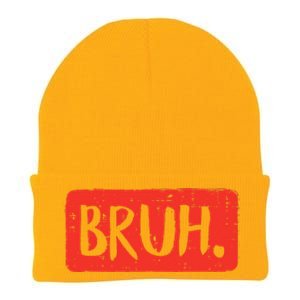 Bruh Funny Saying Meme Bro Mom Slang Knit Cap Winter Beanie