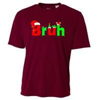 Bruh Funny Saying Bro Ns Christmas Pajamas Xmas Cooling Performance Crew T-Shirt