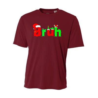 Bruh Funny Saying Bro Ns Christmas Pajamas Xmas Performance Sprint T-Shirt