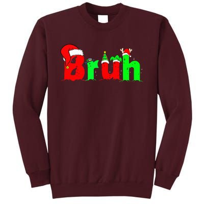 Bruh Funny Saying Bro Ns Christmas Pajamas Xmas Tall Sweatshirt