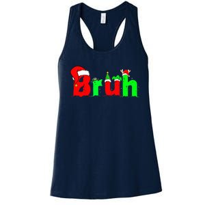 Bruh Funny Saying Bro Ns Christmas Pajamas Xmas Women's Racerback Tank