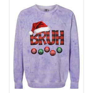 Bruh Funny Saying Bro Christmas Pajamas Xmas Colorblast Crewneck Sweatshirt