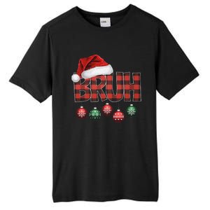 Bruh Funny Saying Bro Christmas Pajamas Xmas Tall Fusion ChromaSoft Performance T-Shirt