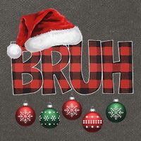 Bruh Funny Saying Bro Christmas Pajamas Xmas Cotton Canvas Backpack