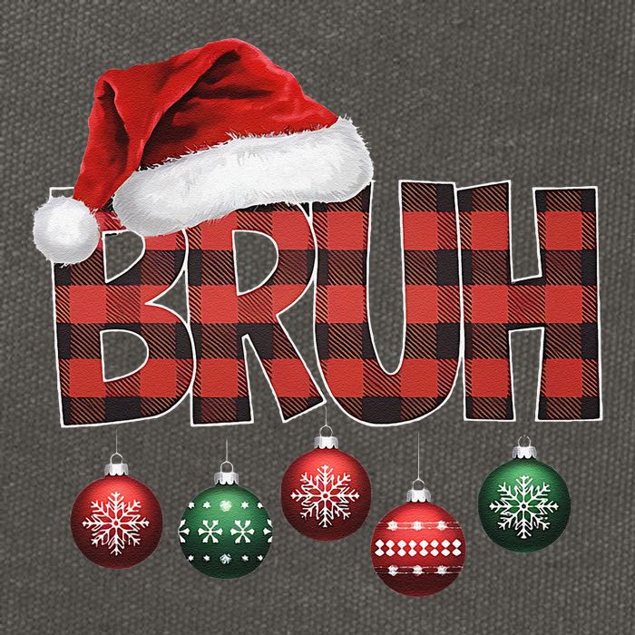 Bruh Funny Saying Bro Christmas Pajamas Xmas Cotton Canvas Backpack