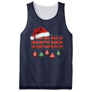 Bruh Funny Saying Bro Christmas Pajamas Xmas Mesh Reversible Basketball Jersey Tank