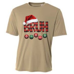 Bruh Funny Saying Bro Christmas Pajamas Xmas Cooling Performance Crew T-Shirt