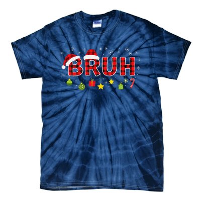 Bruh Funny Saying Bro Teens Christmas Pajamas Xmas Tie-Dye T-Shirt