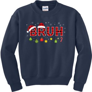 Bruh Funny Saying Bro Teens Christmas Pajamas Xmas Kids Sweatshirt