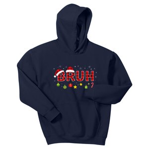 Bruh Funny Saying Bro Teens Christmas Pajamas Xmas Kids Hoodie