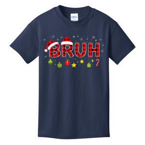 Bruh Funny Saying Bro Teens Christmas Pajamas Xmas Kids T-Shirt