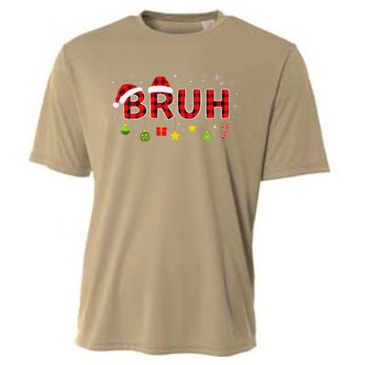 Bruh Funny Saying Bro Teens Christmas Pajamas Xmas Cooling Performance Crew T-Shirt