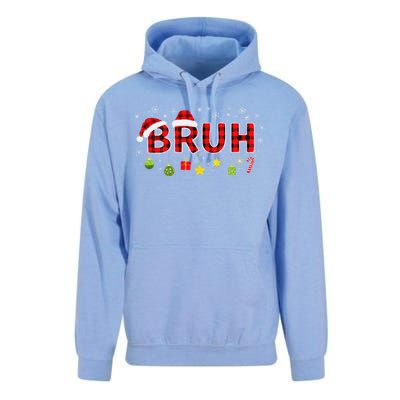 Bruh Funny Saying Bro Teens Christmas Pajamas Xmas Unisex Surf Hoodie