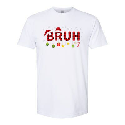 Bruh Funny Saying Bro Teens Christmas Pajamas Xmas Softstyle CVC T-Shirt