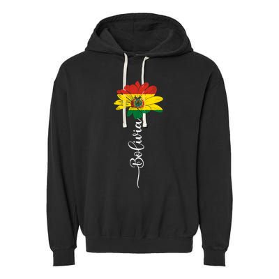 Bolivia Flag Sunflower Vintage Bolivians Lover Taiwan Funny Gift Garment-Dyed Fleece Hoodie