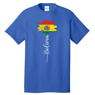 Bolivia Flag Sunflower Vintage Bolivians Lover Taiwan Funny Gift Tall T-Shirt