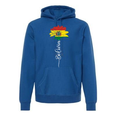 Bolivia Flag Sunflower Vintage Bolivians Lover Taiwan Funny Gift Premium Hoodie