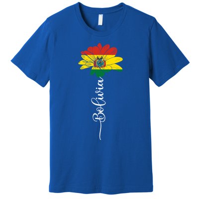 Bolivia Flag Sunflower Vintage Bolivians Lover Taiwan Funny Gift Premium T-Shirt