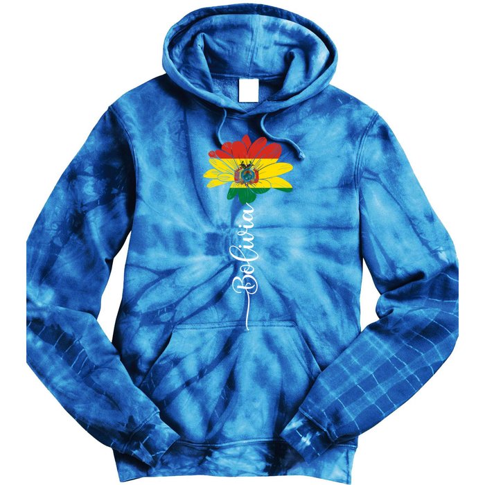 Bolivia Flag Sunflower Vintage Bolivians Lover Taiwan Funny Gift Tie Dye Hoodie