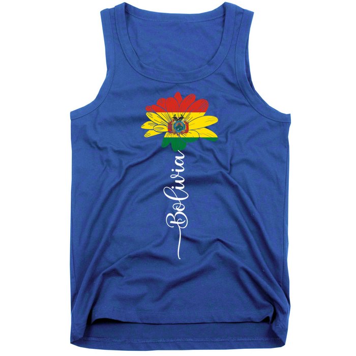 Bolivia Flag Sunflower Vintage Bolivians Lover Taiwan Funny Gift Tank Top