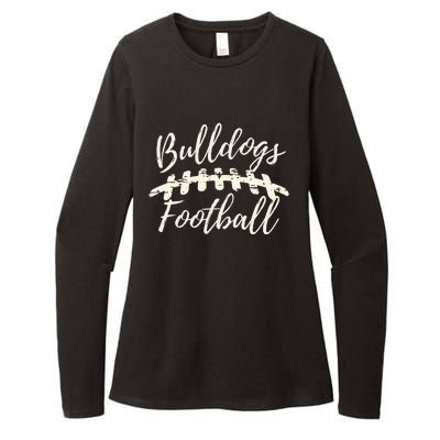 Bulldogs Football School Spirit Team Mascot Game Day Night Womens CVC Long Sleeve Shirt