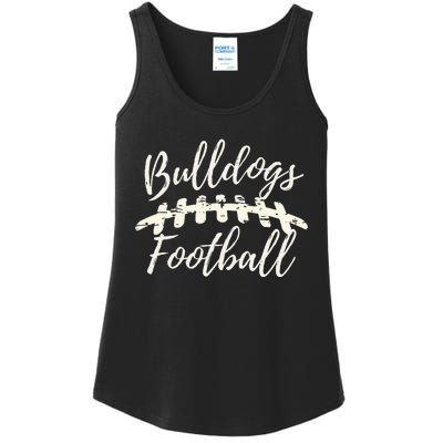 Bulldogs Football School Spirit Team Mascot Game Day Night Ladies Essential Tank