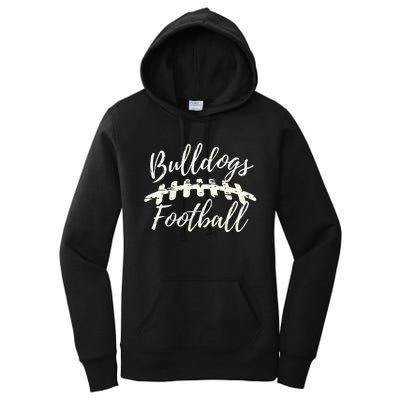 Bulldogs Football School Spirit Team Mascot Game Day Night Women's Pullover Hoodie