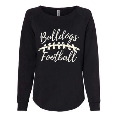 Bulldogs Football School Spirit Team Mascot Game Day Night Womens California Wash Sweatshirt