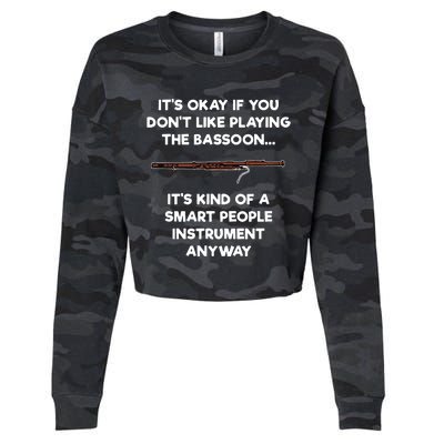 Bassoon Funny Smart People Bassoon Player Cropped Pullover Crew