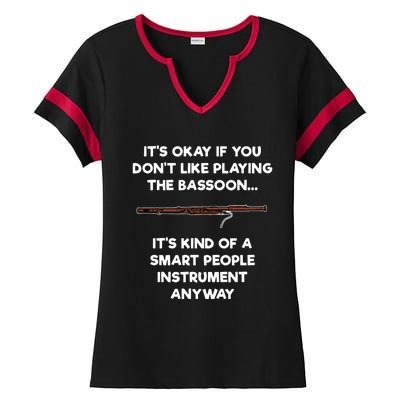 Bassoon Funny Smart People Bassoon Player Ladies Halftime Notch Neck Tee