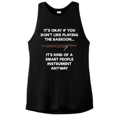 Bassoon Funny Smart People Bassoon Player Ladies PosiCharge Tri-Blend Wicking Tank