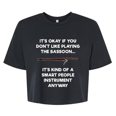 Bassoon Funny Smart People Bassoon Player Bella+Canvas Jersey Crop Tee