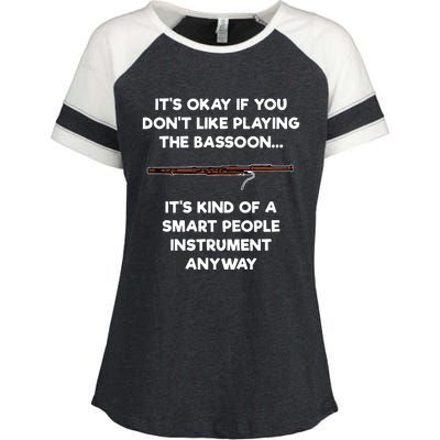 Bassoon Funny Smart People Bassoon Player Enza Ladies Jersey Colorblock Tee