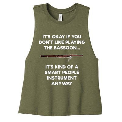 Bassoon Funny Smart People Bassoon Player Women's Racerback Cropped Tank