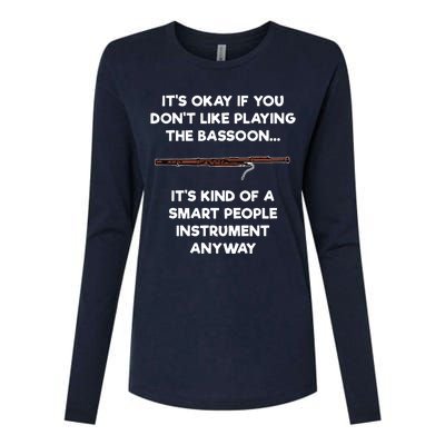 Bassoon Funny Smart People Bassoon Player Womens Cotton Relaxed Long Sleeve T-Shirt