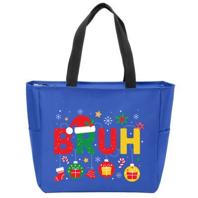 Bruh Funny Saying Meme Bro N Christmas Gift Zip Tote Bag