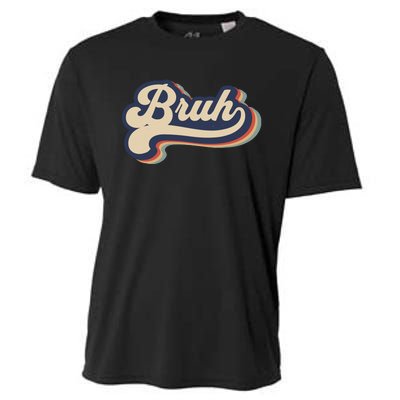 Bruh Funny Saying Slang Meme Retro Design Cooling Performance Crew T-Shirt