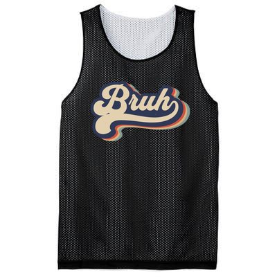 Bruh Funny Saying Slang Meme Retro Design Mesh Reversible Basketball Jersey Tank