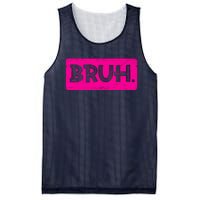 Bruh Funny Saying Meme Bro Slang Boy Girl Teens Pink Mesh Reversible Basketball Jersey Tank