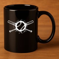 Baseball Funny Softball Sports Pitcher Base 11oz C Handle Ceramic Mug